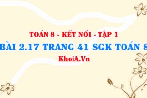 Bài 2.17 trang 41 SGK Toán 8 tập 1 Kết nối tri thức
